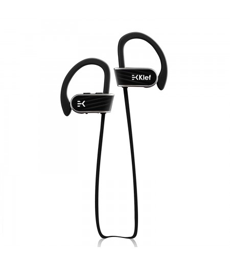 Klef X2 Wireless Bluetooth Headphones/Headset/Earphones with HD Quality Sound, Long Battery Life, Handsfree Mic and Free Travel Pouch/Carry Case (Black) | Waterproof Headphone - Rated IPX 7-M000000000387 www.mysocially.com