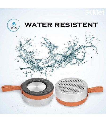 Klef X3 Metal Portable Wireless Bluetooth Speaker with Deep Bass and Mic (Silver)-M000000000389 www.mysocially.com