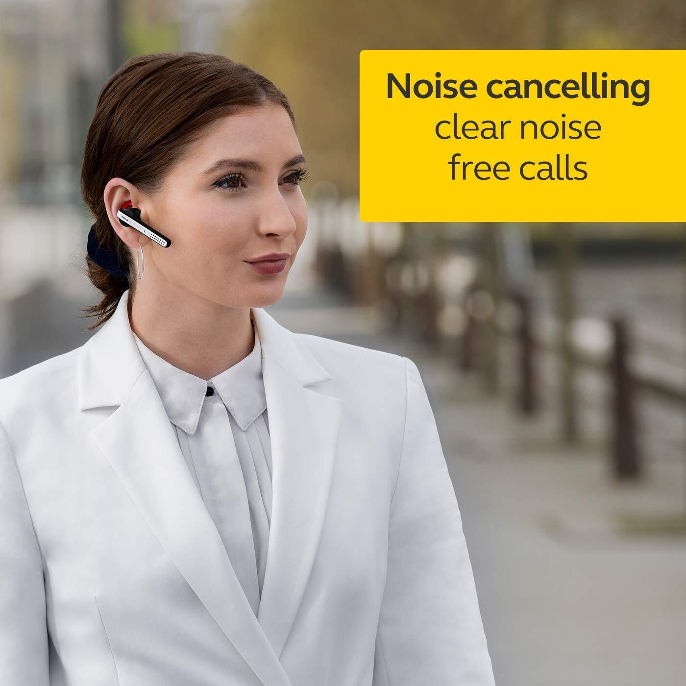 Jabra Talk 45 Bluetooth headset with dual mic noise cancellation for HD hands-free calls, 1-touch voice activation and streaming multimedia- Black-M000000000421 www.mysocially.com