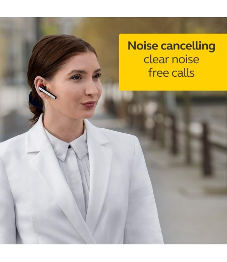 Jabra Talk 45 Bluetooth headset with dual mic noise cancellation for HD hands-free calls, 1-touch voice activation and streaming multimedia- Black-M000000000421 www.mysocially.com