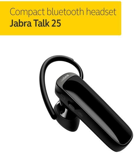 Jabra Talk 25 Bluetooth Headset for HD Hands-Free Calls with Clear Conversations and Streaming Multimedia - Black-M000000000424 www.mysocially.com