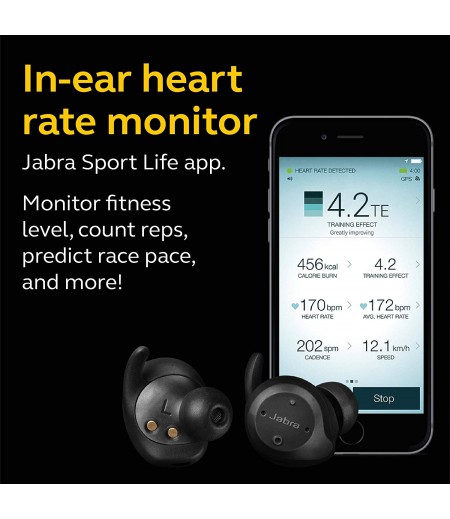 Jabra Sport Elite Wireless Stereo Bluetooth, Waterproof, perfect with Sports and Sport life Ear Buds - Black-M000000000425 www.mysocially.com