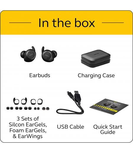 Jabra Sport Elite Wireless Stereo Bluetooth, Waterproof, perfect with Sports and Sport life Ear Buds - Black-M000000000425 www.mysocially.com