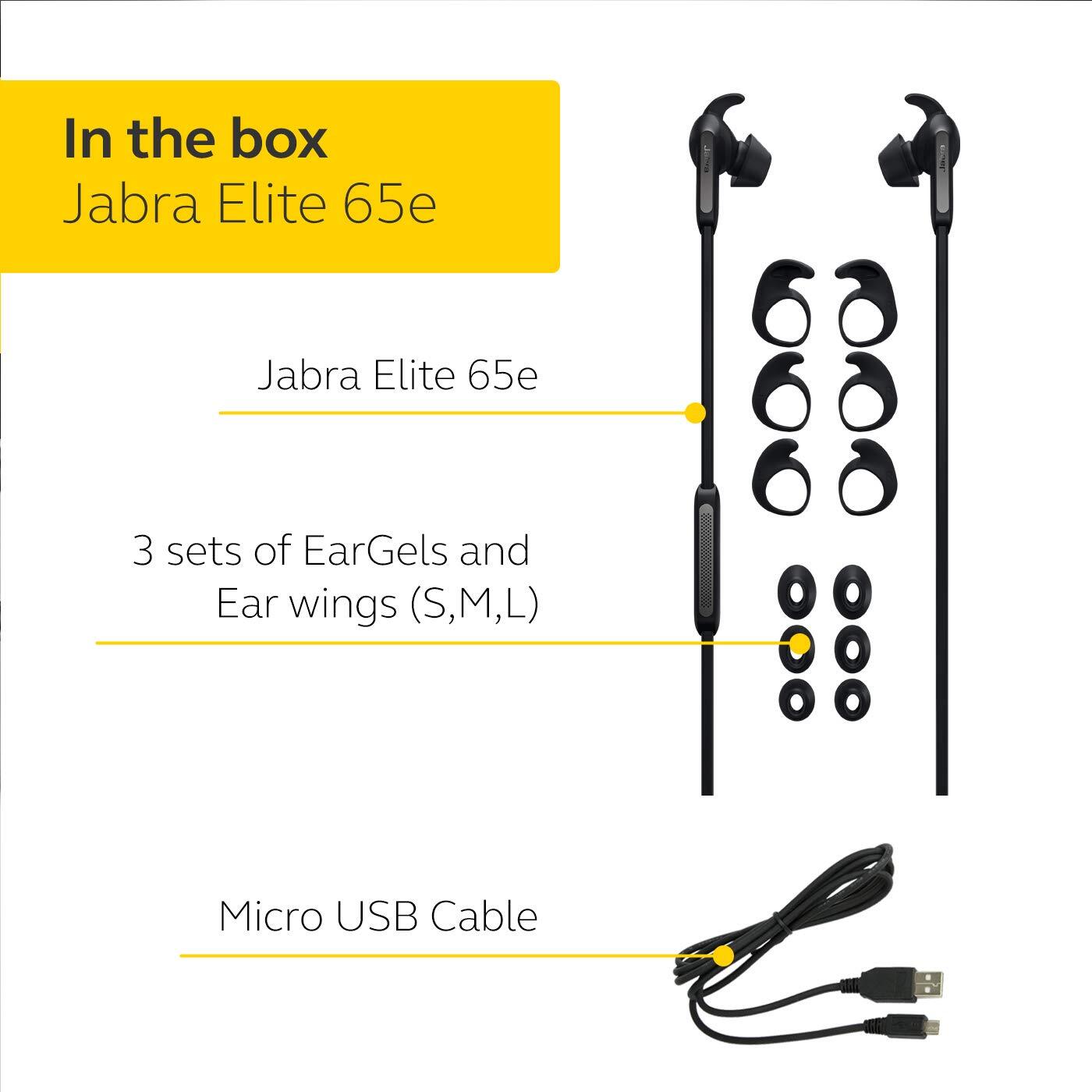 Jabra Elite 65e Wireless In-Ear Headphones with ANC - Titanium Black-M000000000427 www.mysocially.com