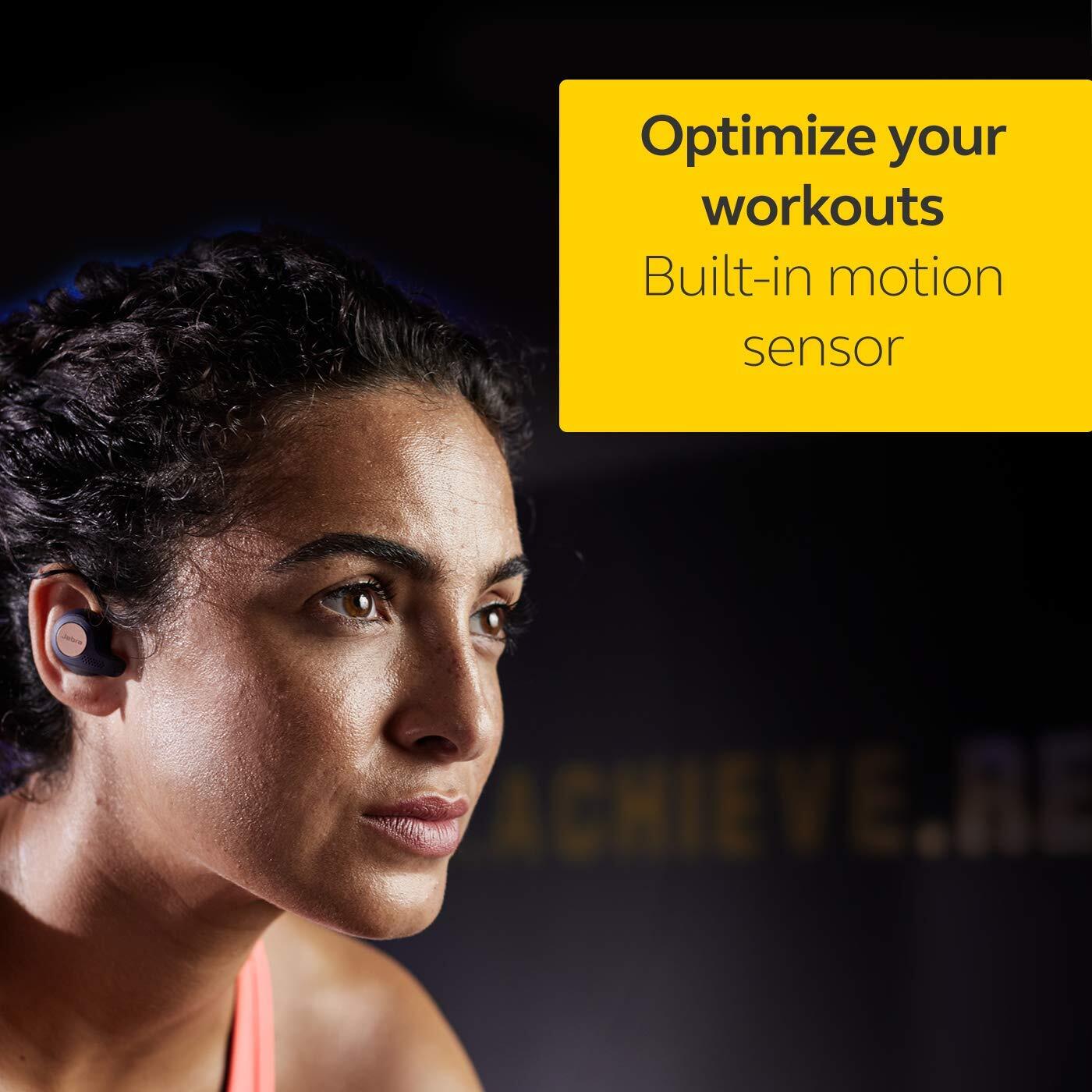 One Touch Jabra Elite Active 65t True Wireless Earbuds and Charging Case for true wireless music, calls and sport, No strings attached- Copper Blue-M000000000428 www.mysocially.com