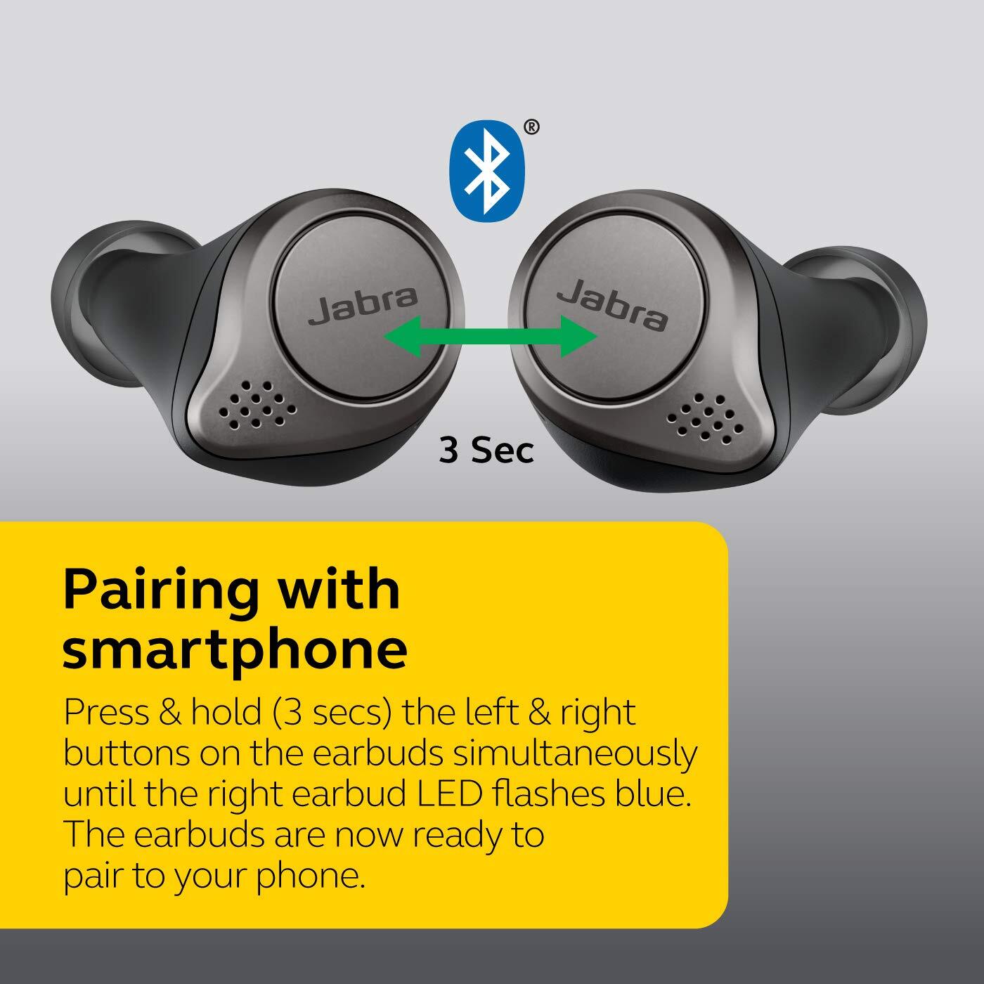 Jabra Elite 75t True Wireless Bluetooth Earbuds, 28 Hours Battery, Voice Assistant Enabled, Designed in Denmark - Titanium Black-M000000000429 www.mysocially.com