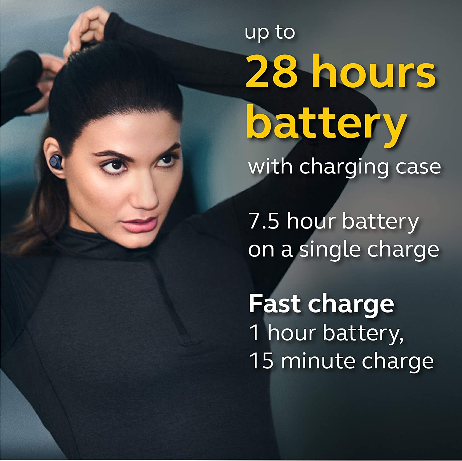 Jabra Elite Active 75t Earbuds, Alexa Enabled,  Compact, Waterproof, dust and sweat resistant, True Wireless Earbuds with Charging Case - Navy-M000000000430 www.mysocially.com