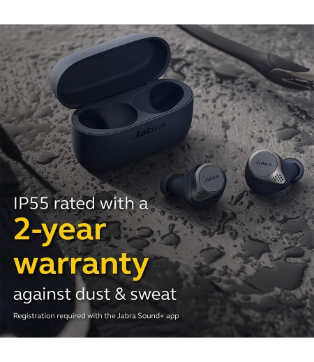 Jabra Elite Active 75t Earbuds, Alexa Enabled,  Compact, Waterproof, dust and sweat resistant, True Wireless Earbuds with Charging Case - Navy-M000000000430 www.mysocially.com