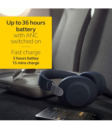 Jabra Elite 85H, Over Ear Headphones with ANC and SmartSound and HearThrough Technology, Alexa Enabled - Navy-M000000000433 www.mysocially.com