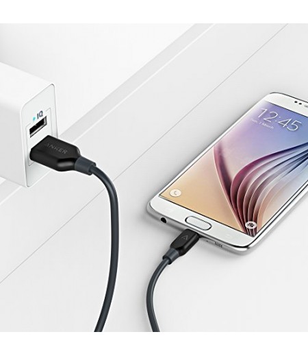 Anker PowerLine Micro USB (3ft) - Fastest and Durable Charging Cable Samsung, Nexus, LG, Motorola, Android Smartphones and More, with Kevlar Fiber and 10000+ Bend Lifespan-M000000000439 www.mysocially.com