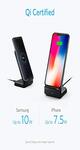 Anker PowerWave+ 10W, 7.5W-5W Qi-Certified Fast Wireless Charging Stand-Black-M000000000455 www.mysocially.com