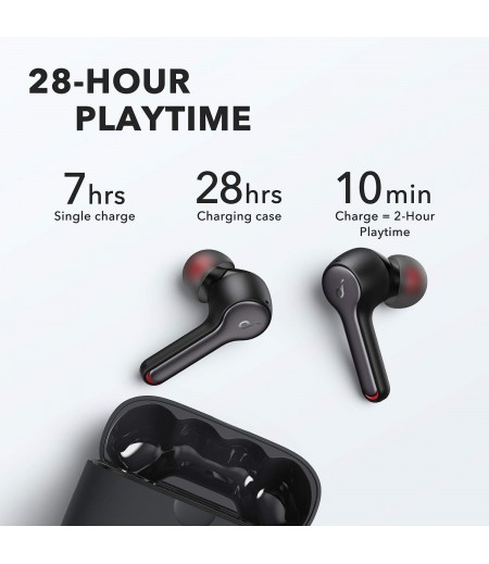 Soundcore Liberty Air 2 Wireless Earbuds, Diamond Coated Drivers, Bluetooth Earphones with 4 Mics, 28H Playtime, Noise Cancelling Earbuds, Wireless Charging- Black-M000000000464 www.mysocially.com