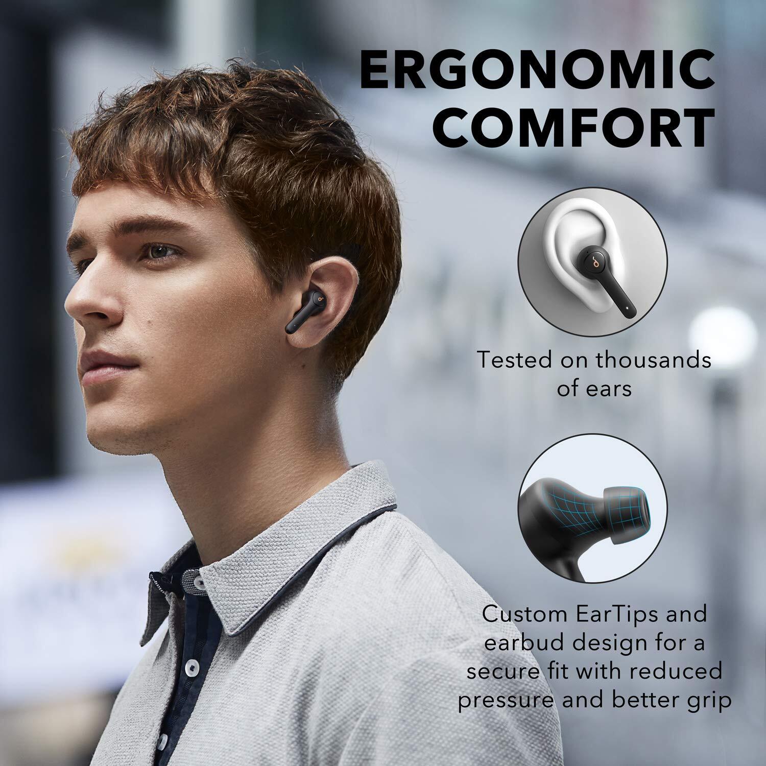 Soundcore Anker Life P2 Wireless Earbuds with 4 Microphones, cVc 8.0 Noise Reduction, Graphene Drivers for Clear Sound, USB C, Waterproof, Wireless Earphones-M000000000465 www.mysocially.com