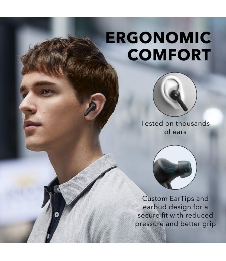 Soundcore Anker Life P2 Wireless Earbuds with 4 Microphones, cVc 8.0 Noise Reduction, Graphene Drivers for Clear Sound, USB C, Waterproof, Wireless Earphones-M000000000465 www.mysocially.com