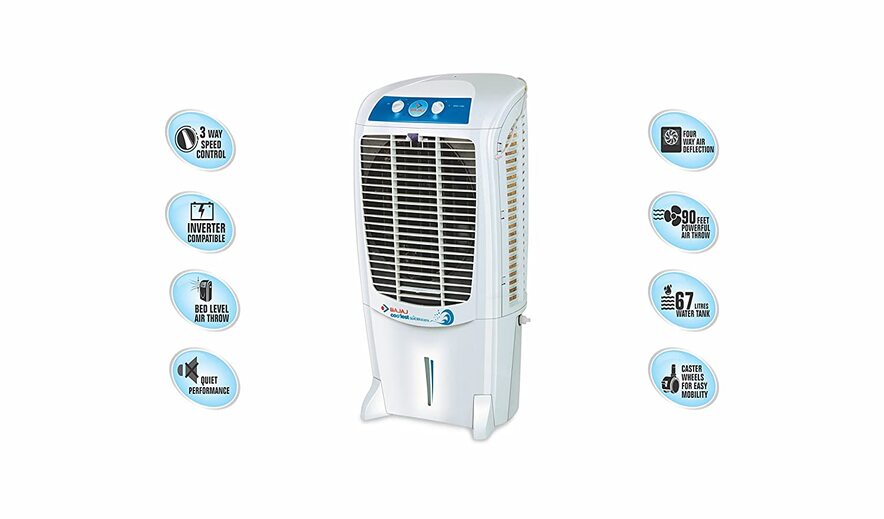 Bajaj DC2016 67-litres Desert Air Cooler (White) - for Large Room-M000000000470 www.mysocially.com