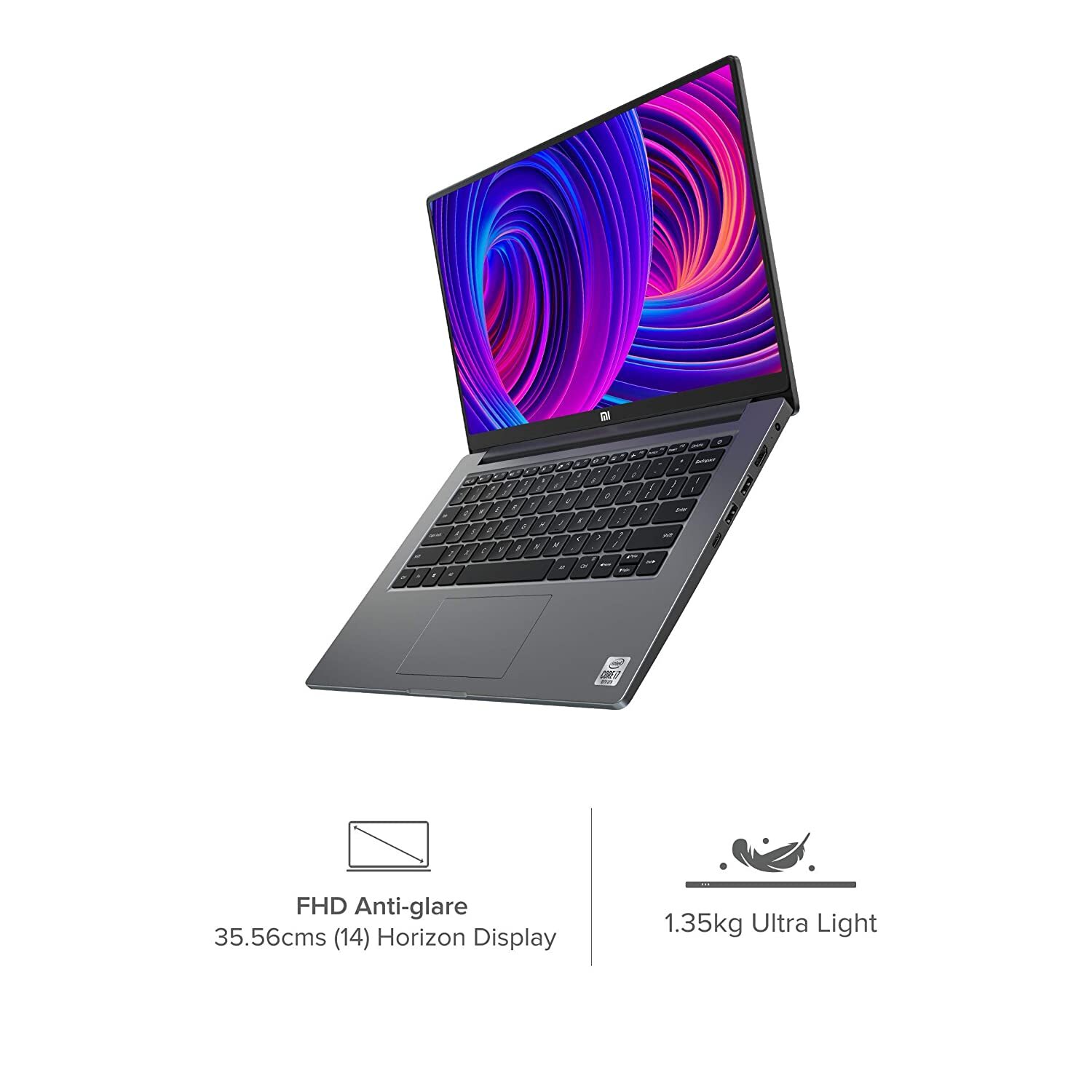 Mi Notebook Horizon Edition 14 Intel Core i7-10510U 10th Gen Thin and Light Laptop(8GB/512GB SSD/Windows 10/Nvidia MX350 2GB Graphics/Grey/1.35Kg), XMA1904-AF+Webcam-M000000000480 www.mysocially.com