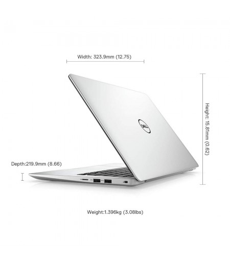 Dell Inspiron 5370 13.3-inch FHD Laptop (Core i7-8550U/8GB/256GB/Windows 10 + MS Office/2GB Graphics/Silver)-M000000000509 www.mysocially.com