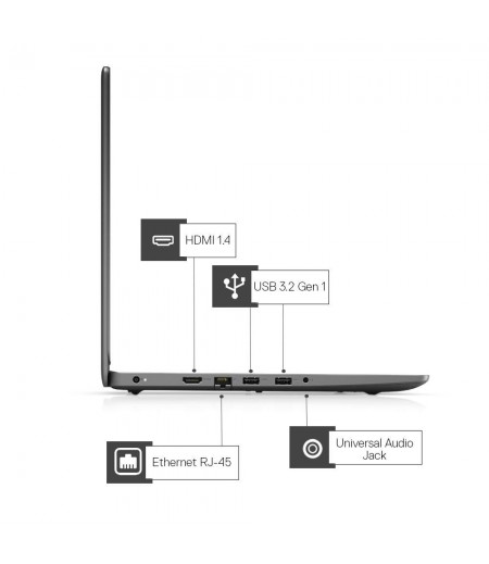 Dell Vostro 3401 14inch FHD AG Display Laptop (10th gen i3-1005G1 / 4GB / 256GB SSD / Integrated Graphics / 1 yr NBD Warranty/ Win 10 + MS Office H&S 2019 / Black)-M000000000520 www.mysocially.com