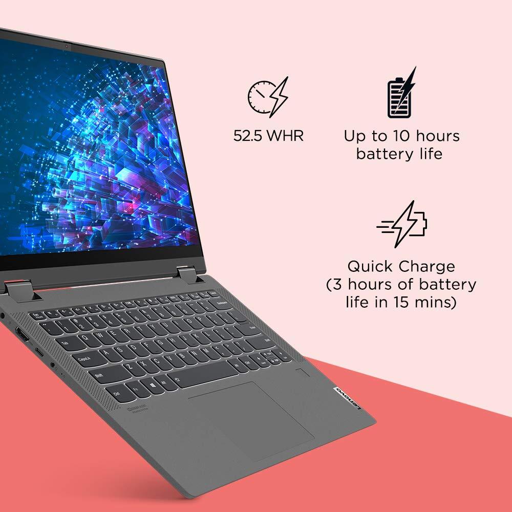 Lenovo IdeaPad Flex 5i 10th Gen Intel Core i3 14 inch Full HD IPS 2-in-1 Convertible Laptop (4GB/256GB SSD/Windows 10/MS Office 2019/Graphite Grey/1.5Kg), 81X10083IN-M000000000534 www.mysocially.com