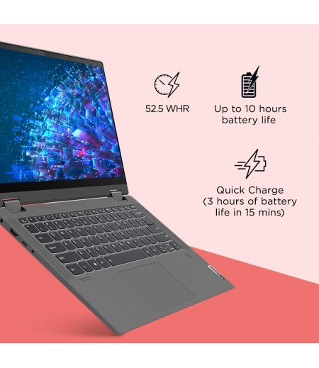 Lenovo IdeaPad Flex 5i 10th Gen Intel Core i3 14 inch Full HD IPS 2-in-1 Convertible Laptop (4GB/256GB SSD/Windows 10/MS Office 2019/Graphite Grey/1.5Kg), 81X10083IN-M000000000534 www.mysocially.com