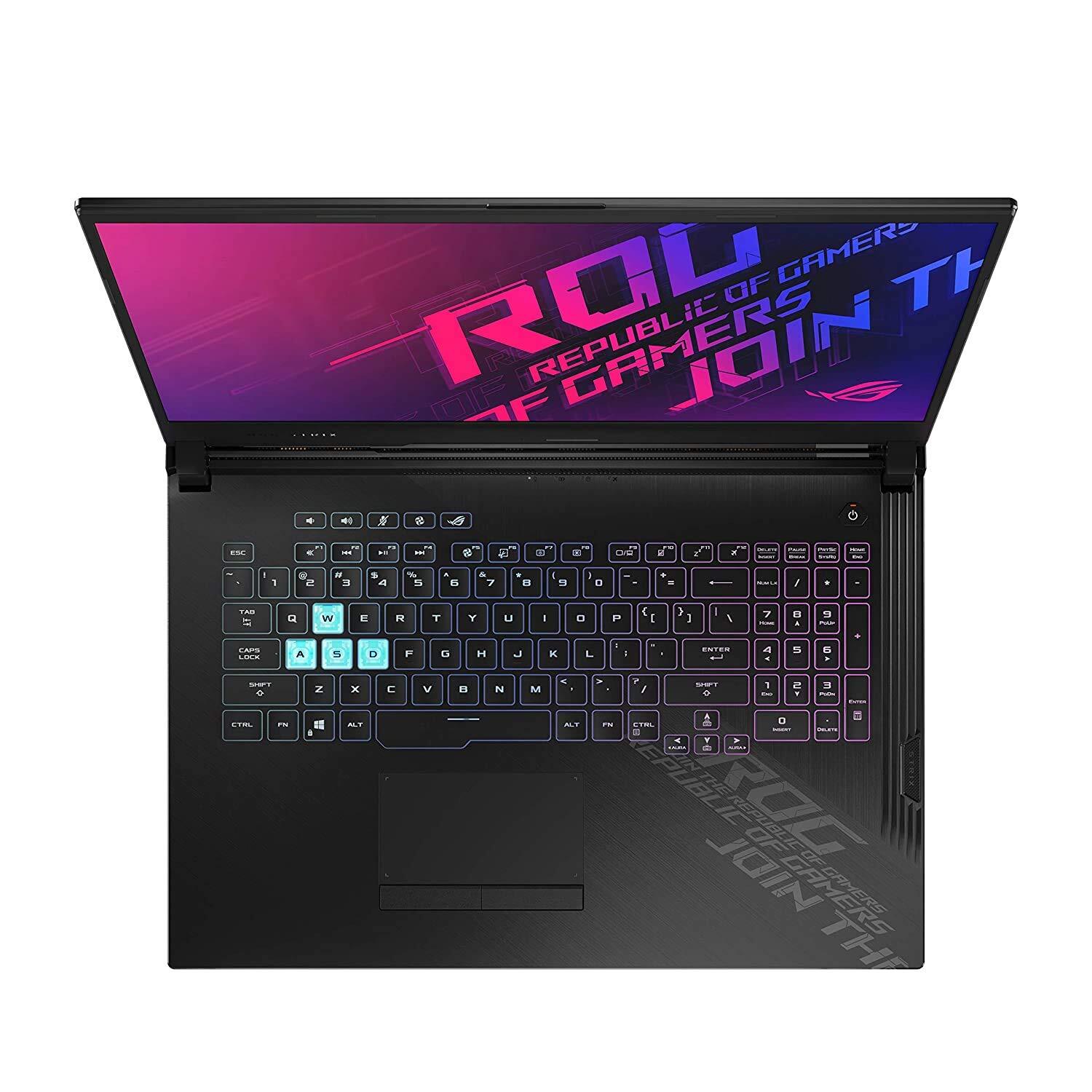 ASUS GAMING LAPTOP ROG STRIX G17 I7-10750H (16 GB RAM,1T SSD,17.3 FHD-144HZ,RTX2060-6GB,RGB BACKLIT-4 ZONE,WIFI6,WIN10,,BLACK PLASTIC), - G712LV-EV009T-M000000000543 www.mysocially.com