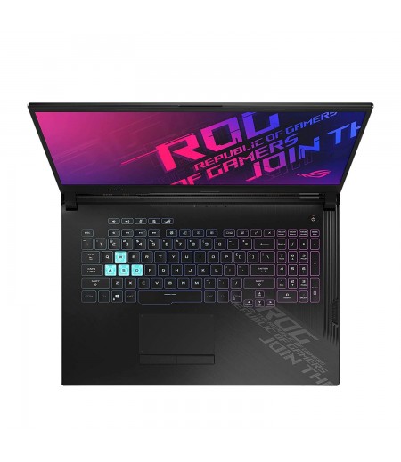 ASUS GAMING LAPTOP ROG STRIX G17 I7-10750H (8+8 GB RAM,1T SSD,17.3 FHD-144HZ,RTX2060-6GB,RGB BACKLIT-4 ZONE,WIFI6, WIN-10, BLACK PLASTIC), - G712LV-EV009T