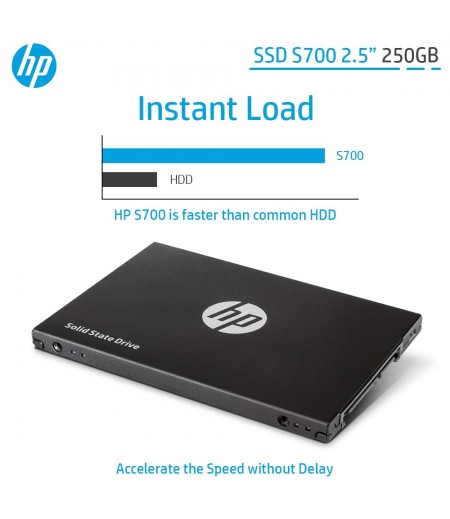 HP SSD S700 2.5 Inch 250GB SATA III 3D NAND Internal Solid State Drive (2DP98AA)-M000000000589 www.mysocially.com