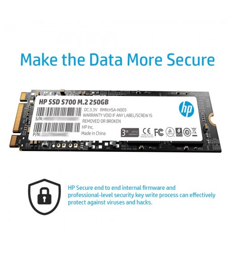 HP SSD S700 M.2 2280 250GB SATA III 3D TLC NAND Internal Solid State Drive (SSD)