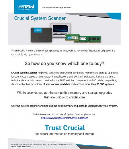 CRUCIAL P1 500GB 3D NAND NVMe PCIe M.2 SSD (CT500P1SSD8)