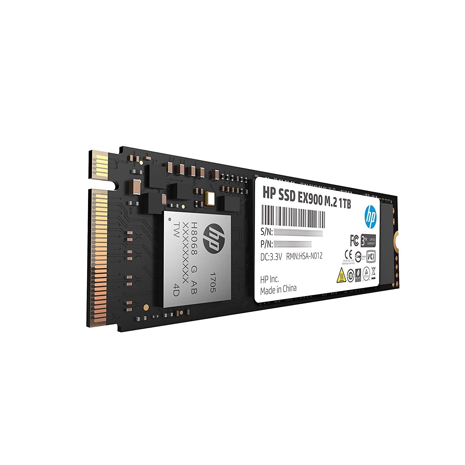 HP EX900 M.2 1TB PCIe 3.1 x 4 NVMe 3D TLC NAND Internal Solid State Drive (SSD)-M000000000601 www.mysocially.com