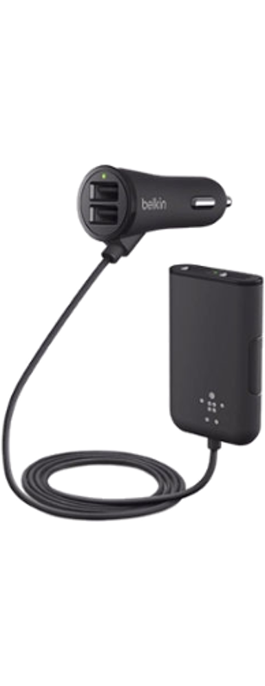 BELKIN Car Charger EXT HUB4 Port 7.2A 6FT Black