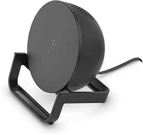 Belkin BOOST↑CHARGE™ 10W Wireless Charging Stand + Bluetooth Speaker Optimized for iPhone, Samsung, LG, Sony, and Google Smartphones-Black