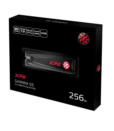 Adata XPG GAMMIX S5 PCIe M.2 2280 Gaming Solid State Drive (AGAMMIXS5-512GT-C, 512GB)