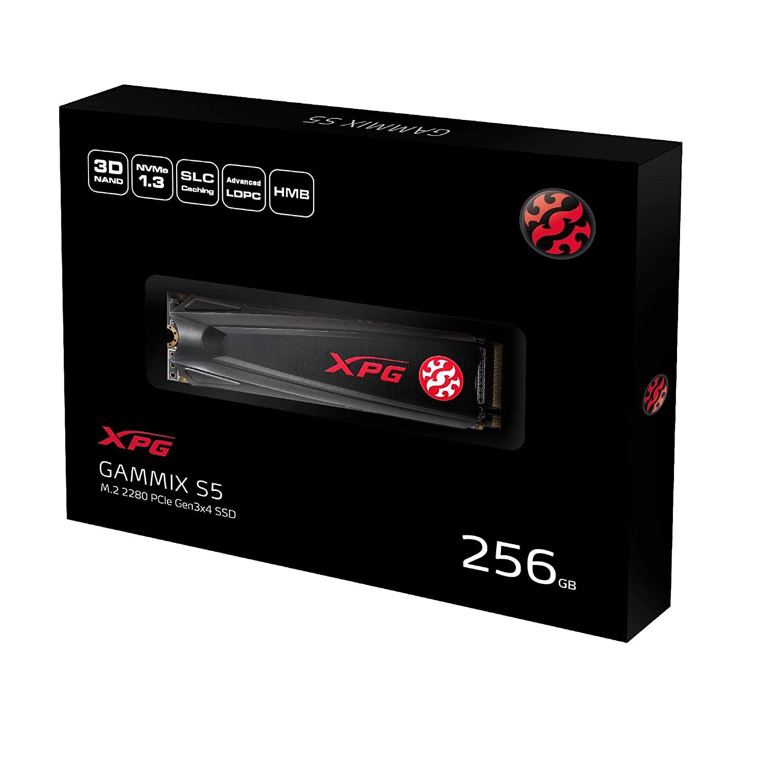 ADATA XPG Gammix S5 1TB PCIe M.2 2280 NVMe 1.3 R/W up to 2100/1500 MB/s SSD (AGAMMIXS5-1TT-C)