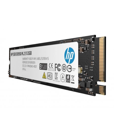 HP EX950 M.2 512GB PCIe 3.1 x4 NVMe 3D TLC NAND Internal Solid State Drive (SSD) 5MS22AA#ABC