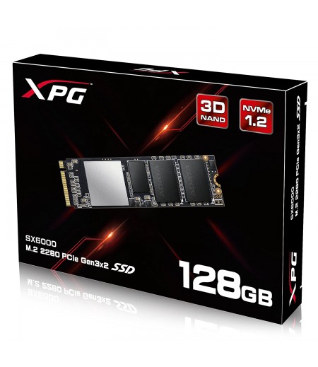 XPG SX6000 PCIe 128GB 3D NAND PCIe Gen3x2 M.2 2280 NVMe 1.2 R/W up to 1000/800MB/s Solid State Drive (ASX6000NP 128GT C)