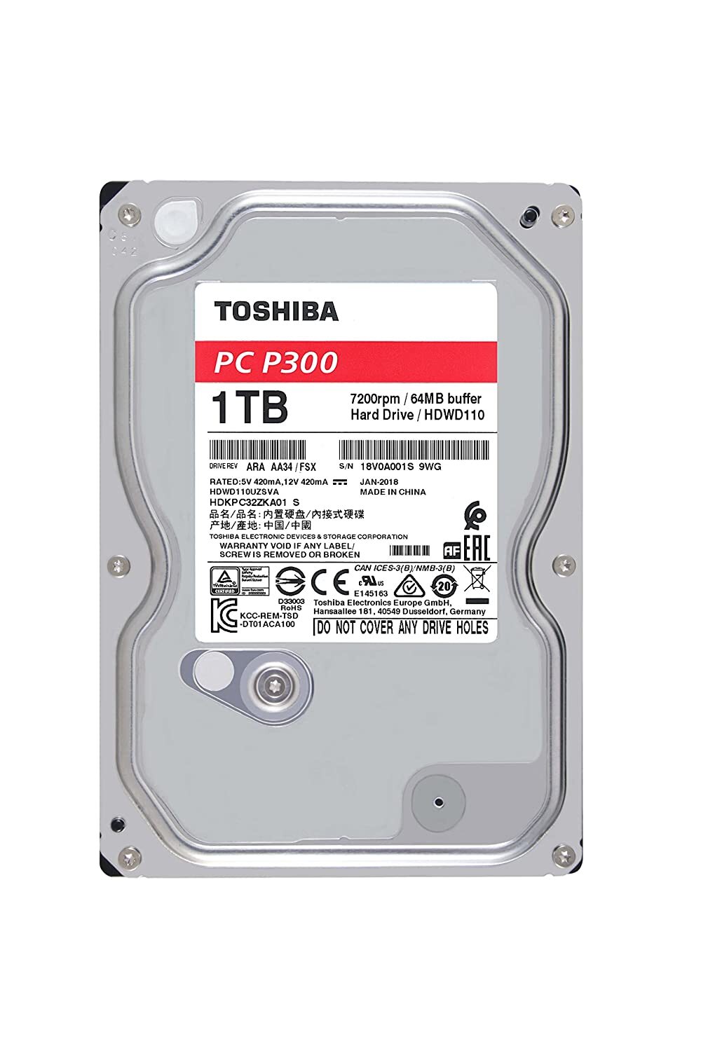 Toshiba 1TB Desktop 7200rpm Internal Hard Drive