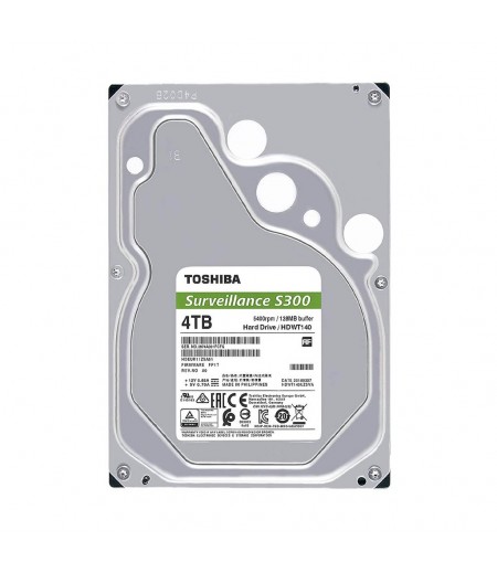 TOSHIBA S300 3.5" Inch Surveillance 4TB Internal Hard Drive with Integrated RV Shock Sensors