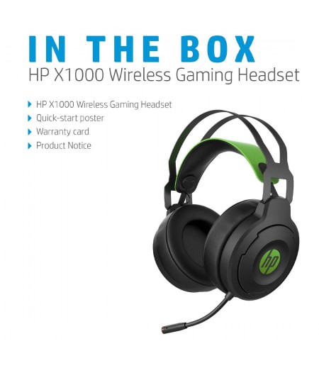 HP X1000 Wireless Gaming Headset with 7.1 Surround Sound and Flexible Boom Microphone