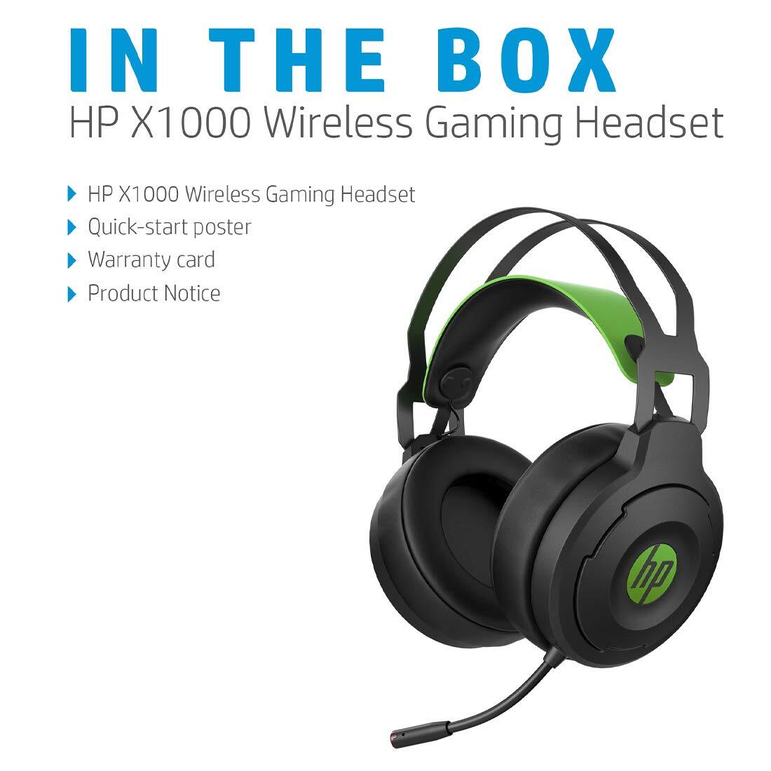 HP X1000 Wireless Gaming Headset with 7.1 Surround Sound and Flexible Boom Microphone