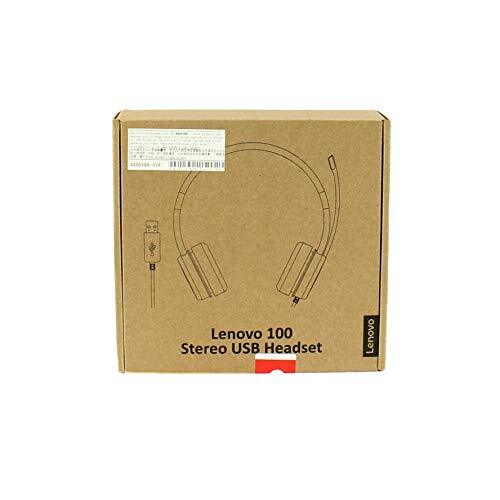 Lenovo 100 Stereo USB Over Ear Headphone with Adjustable Headband and Mic