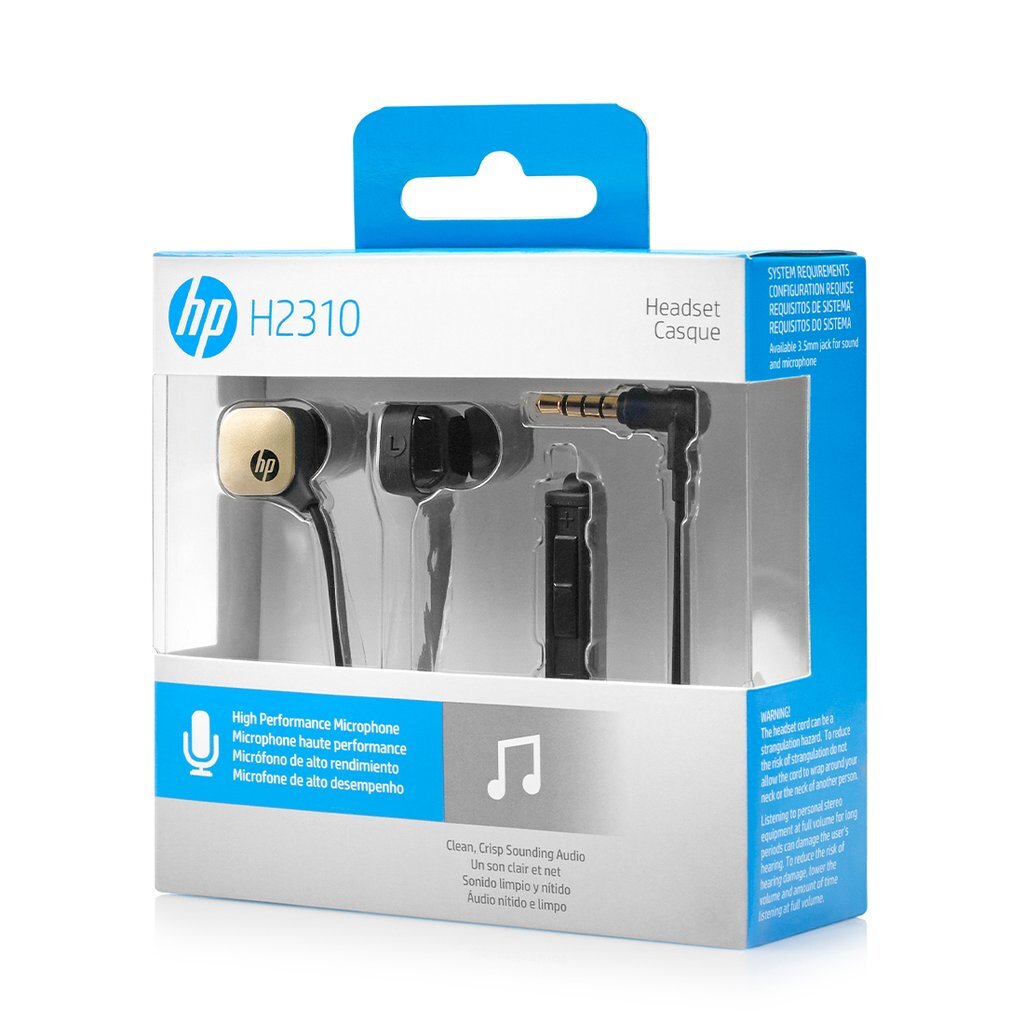 HP Headset H2310 with 3.5mm Audio Output (1XF62AA), Silk Gold