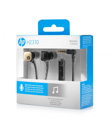 HP Headset H2310 with 3.5mm Audio Output (1XF62AA), Silk Gold