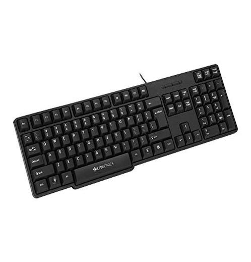 Zebronics USB Keyboard with Rupee Key, USB Interface and Retractable Stand - K20 - Certified Refurbished