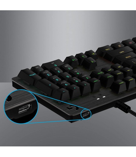 Logitech G 512 RGB Backlit Mechanical Gaming Keyboard with GX Blue Clicky Key Switches (Carbon)