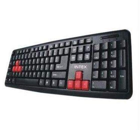 Intex Slim Corona Rb Ps2 Keyboard (Black/Red)