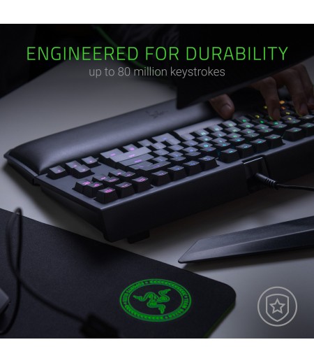 Razer Blackwidow Tournament Edition Chroma V2: Esports Gaming Keyboard - Ergonomic Wrist Rest - Tenkeyless Design - Razer Green Mechanical Switches (Tactile And Clicky)