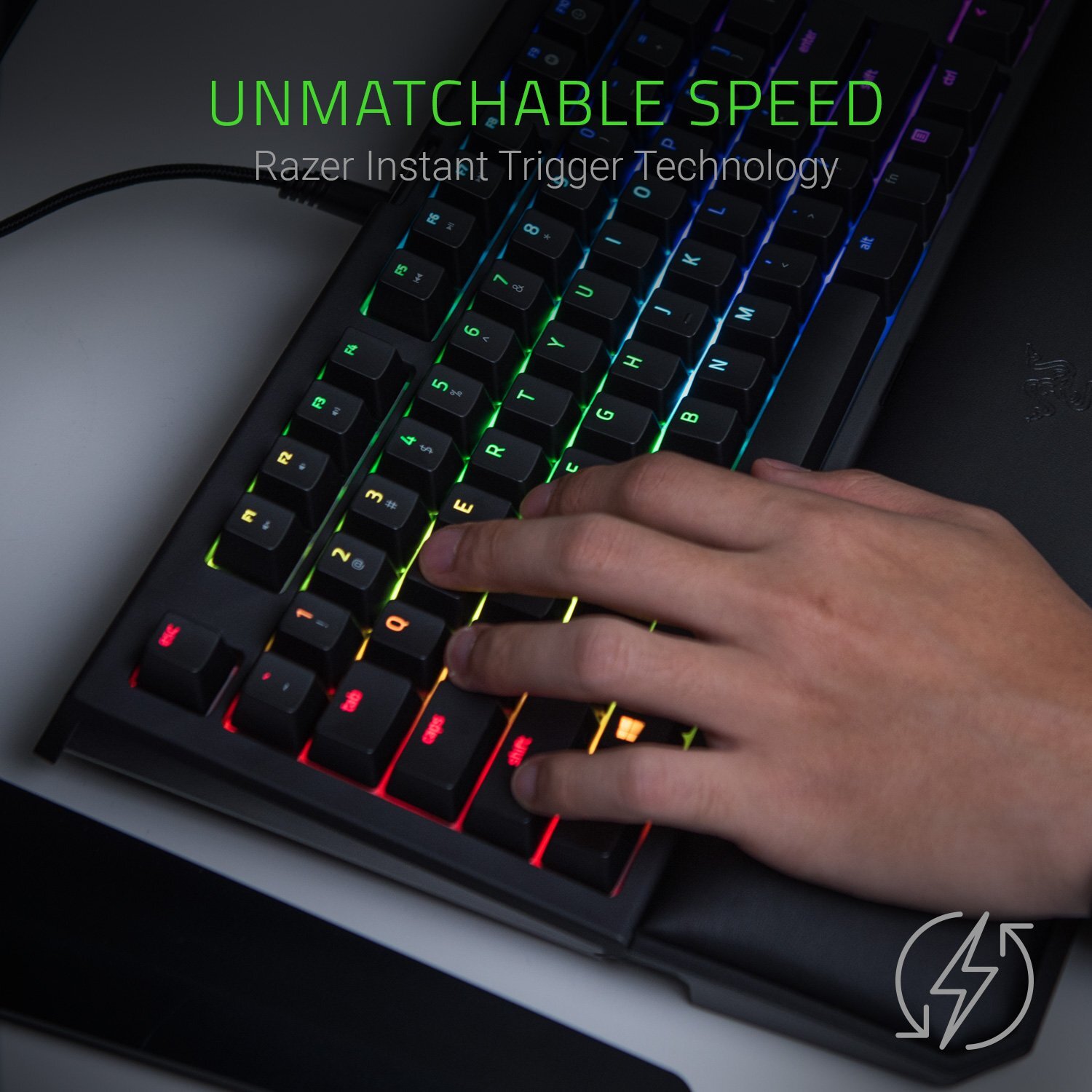 Razer Blackwidow Tournament Edition Chroma V2: Esports Gaming Keyboard - Ergonomic Wrist Rest - Tenkeyless Design - Razer Green Mechanical Switches (Tactile And Clicky)