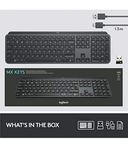 Logitech MX Keys Advanced Wireless Illuminated Keyboard - Graphite