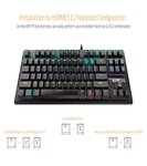 GAMDIAS 7 Color Backlit Gaming Mechanical Keyboard with 87 Keys, Blue Switches, Anti-ghosting, Multimedia Control Key with Metal Plate